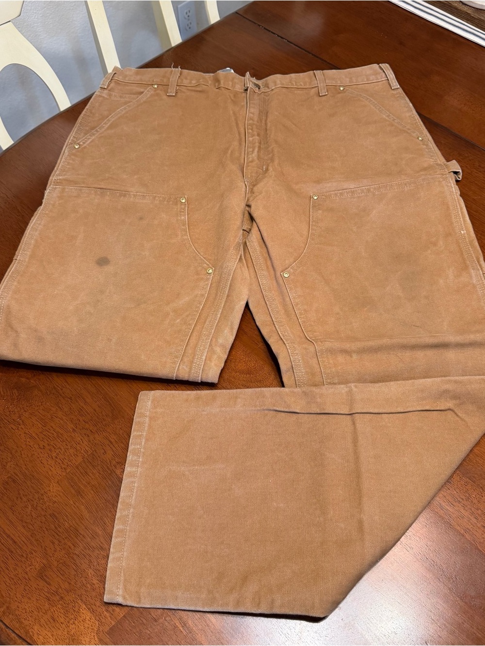 Carhartt Pants Men's 40x32 Brown Double Knee Made Mexico 2010 Workwear B01 BRN